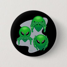 Drie Wise Aliens-Button