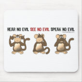 Drie Wise-apen-Muismatten Muismat (Voorkant)