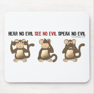 Drie Wise-apen-Muismatten Muismat