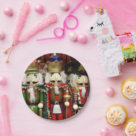 Drie Wise Crackers - Nutkraker Kerstmis Papieren Bordje (Feest)