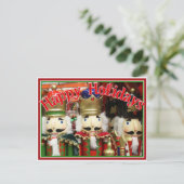 Drie Wise Crackers - Nutkraker Soldaten Briefkaart (Staand voorkant)