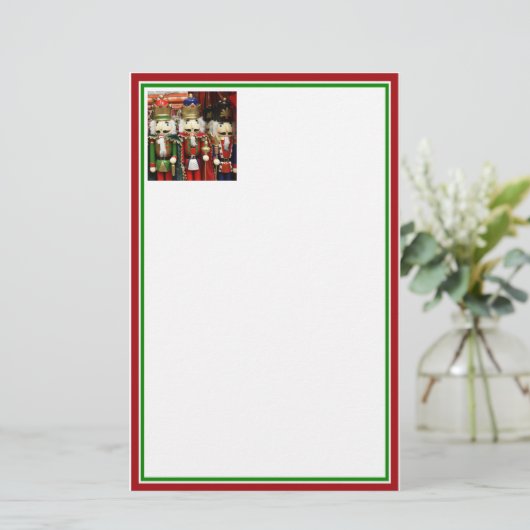 Drie Wise Crackers - Nutkraker Soldaten Briefpapier (Staand voorkant)