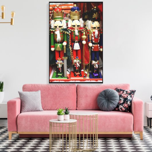 Drie Wise Crackers - Nutkraker Soldaten Canvas Afdruk (Insitu (Woonkamer))