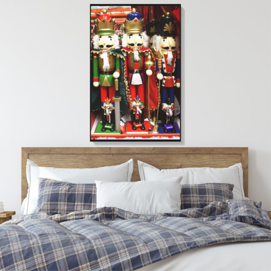 Drie Wise Crackers - Nutkraker Soldaten Canvas Afdruk (Insitu (Slaapkamer))