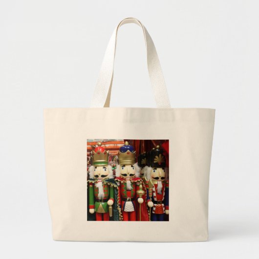 Drie Wise Crackers - Nutkraker Soldaten Grote Tote Bag (Voorkant)