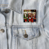 Drie Wise Crackers - Nutkraker Soldaten Vierkante Button 5,1 Cm (In situ)