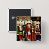 Drie Wise Crackers - Nutkraker Soldaten Vierkante Button 5,1 Cm (Voorkant /achterkant)