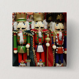 Drie Wise Crackers - Nutkraker Soldaten Vierkante Button 5,1 Cm