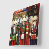 Drie Wise Crackers - Nutkraker Soldaten Vierkante Klok (Hoek)