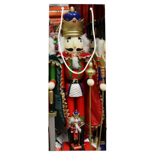 Drie Wise Crackers - Nutkraker Soldaten Wijn Cadeautas (Achterkant)