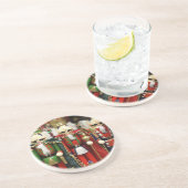 Drie Wise Crackers - Nutkraker Soldaten Zandsteen Onderzetter (Zijkant)