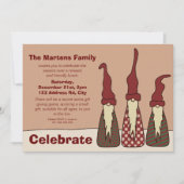 Drie Wise Elves, uitnodiging van de kerstpartij (Voorkant)