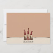 Drie Wise Elves, uitnodiging van de kerstpartij (Achterkant)