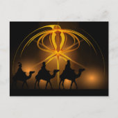 Drie Wise-Mannen en Advent Star Merry-kerst Feestdagenkaart (Voorkant)