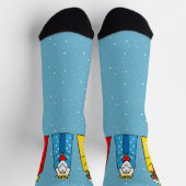 Drie Wise-Mannen en Snowflakes op Turquoise Sokken (Top)