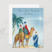 drie-Wise-Mannen flatkaart Feestdagenkaart (Voorkant / Achterkant)