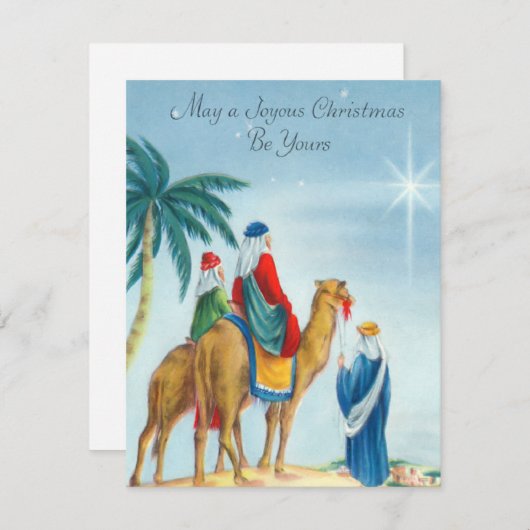  drie-Wise-Mannen flatkaart Feestdagenkaart (Voorkant / Achterkant)