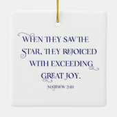 Drie Wise Mannen Glas in lood Kerstmis Keramisch Ornament (Achterkant)