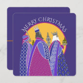 Drie Wise Mannen kerstfeestdagen foto Feestdagenkaart (Voorkant / Achterkant)