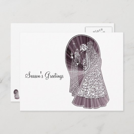 Drie Wise Mannen kerstkunst Feestdagenkaart (Voorkant / Achterkant)