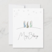 Drie Wise Mannen Kerstmis, Flat Kaart (Voorkant)