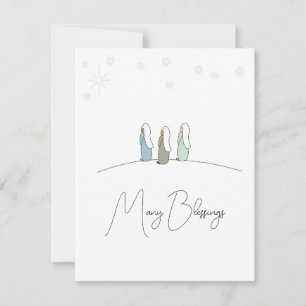 Drie Wise Mannen Kerstmis, Flat Kaart