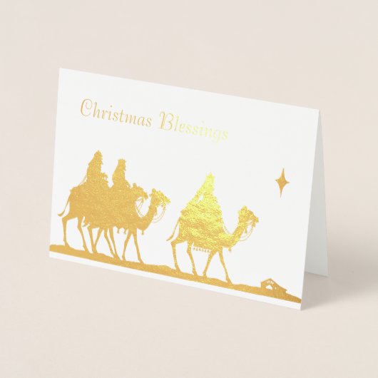 Drie Wise Mannen Kerstmis Folie Kaarten (Voorkant)
