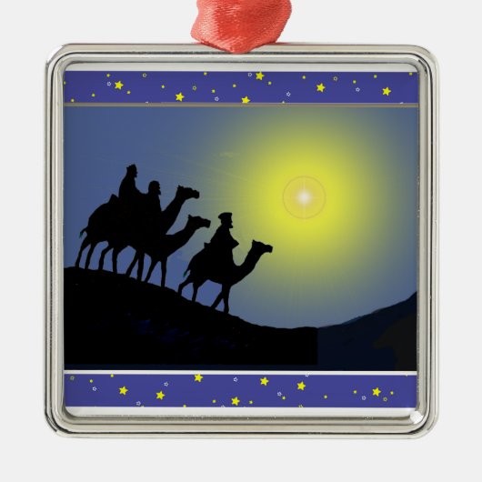 Drie Wise Mannen Kerstmis - sieraad Metalen Ornament (Voorkant)