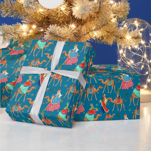 Drie Wise Mannen Los Reyes magos kerstvakantie Cadeaupapier (Feestdagen)