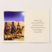 Drie Wise Mannen Luxe Real Folie kerstKaarten Kaarten (Binnen)