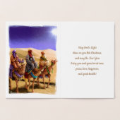 Drie Wise Mannen Luxe Real Folie kerstKaarten Kaarten (Binnen)