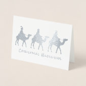 Drie Wise Mannen Magi kerstballetjes Folie Kaart (Voorkant)