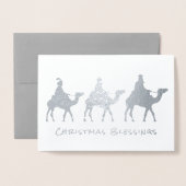 Drie Wise Mannen Magi kerstballetjes Folie Kaart (Voorkant met envelop)