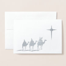 Drie Wise-Mannen met kerstster Silver