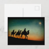 Drie Wise-Mannen na Kerstkerst Feestdagenkaart (Voorkant / Achterkant)