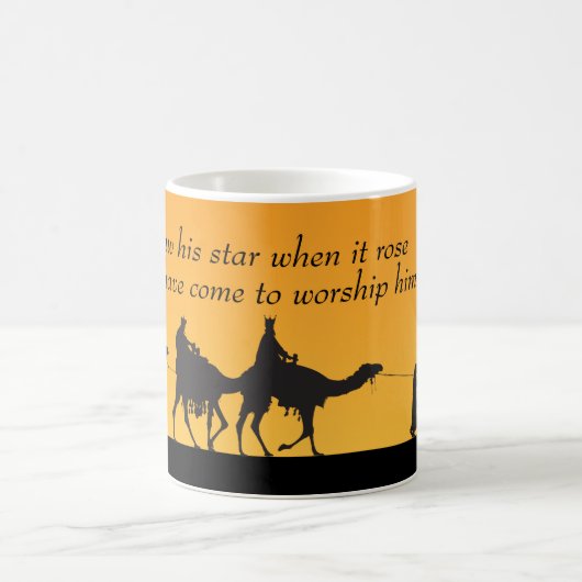 Drie Wise Mannen Religieuze Kerstmis Koffiemok (Center)