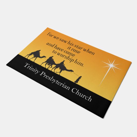 Drie Wise Mannen Star van Bethlehem Deurmat (Schuin)
