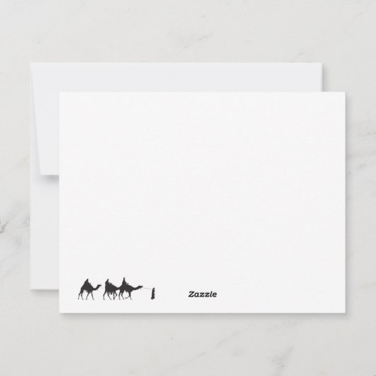  Drie Wise Mannen Star van Bethlehem Feestdagenkaart (Achterkant)