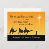 Drie Wise Mannen Star van Bethlehem Feestdagenkaart (Voorkant / Achterkant)