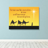 Drie Wise Mannen Star van Bethlehem kerstcanvas Canvas Afdruk (Insitu (Houten vloer))