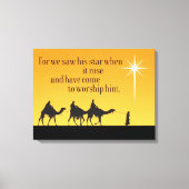 Drie Wise Mannen Star van Bethlehem kerstcanvas Canvas Afdruk (Voorkant)