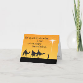 Drie Wise Mannen Star van Bethlehem Kerstfeestdag Feestdagen Kaart