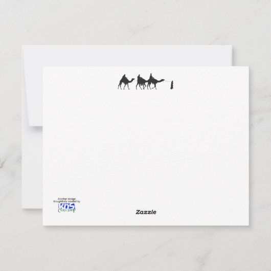 Drie Wise Mannen Star van Bethlehem Kerstfeestdag Feestdagenkaart (Achterkant)