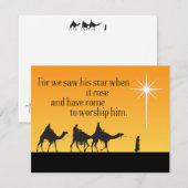 Drie Wise Mannen Star van Bethlehem Kerstfeestdag Feestdagenkaart (Voorkant / Achterkant)