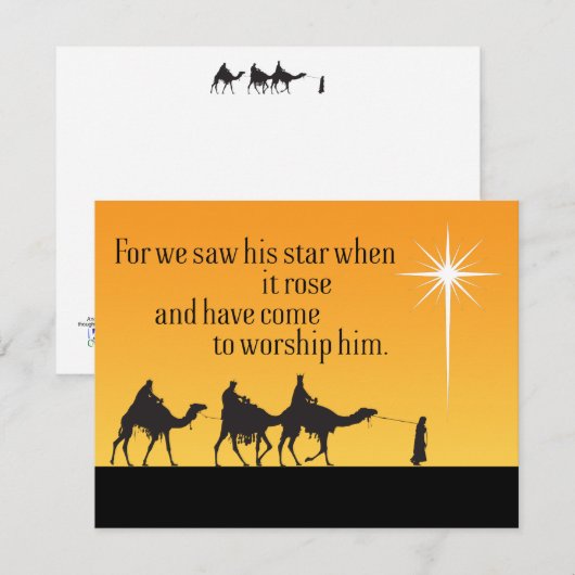 Drie Wise Mannen Star van Bethlehem Kerstfeestdag Feestdagenkaart (Voorkant / Achterkant)