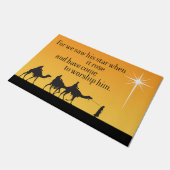 Drie Wise Mannen Star van Bethlehem Kerstmis Deurmat (Schuin)