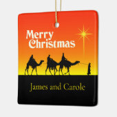 Drie Wise Mannen Star van Bethlehem Kerstmis Keramisch Ornament (Links)