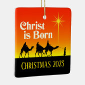 Drie Wise Mannen Star van Bethlehem Kerstmis Keramisch Ornament (Rechts)