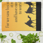 Drie Wise Mannen Star van Bethlehem Kerstmis Theedoek (Gevouwen)