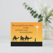Drie Wise Mannen Star van Bethlehem kerstpostcar Briefkaart (Staand voorkant)